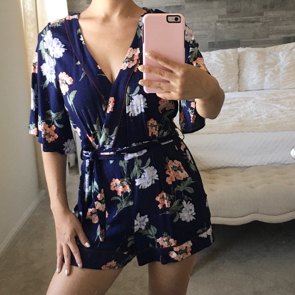 Floral romper.